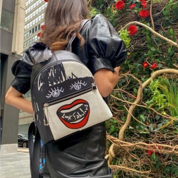 Danielle Nicole Disney Cruella Mini Backpack NWT | Black White Red Villain Bag main image 8